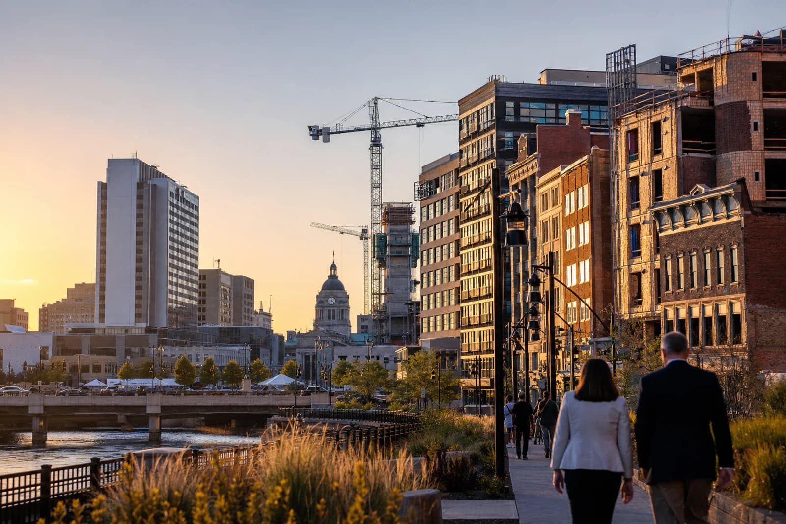 Fort Wayne downtown development and small business district renovation